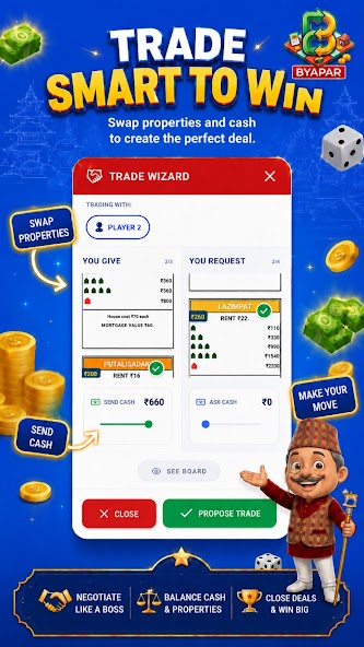 Byapar gameplay - Trade wizard